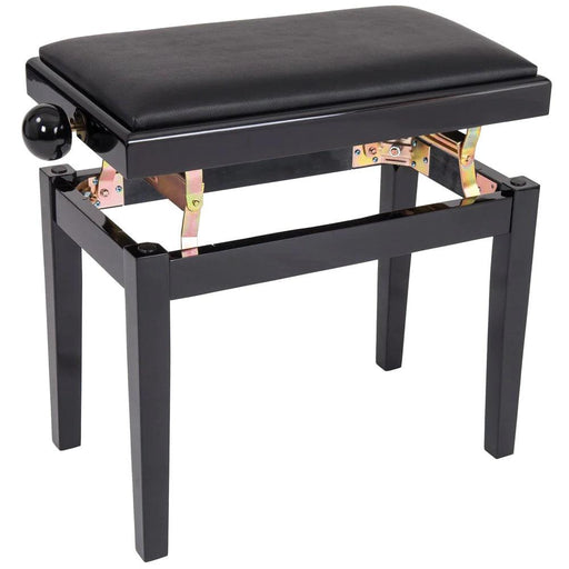Kinsman Adjustable Piano Bench ~ Polished Gloss Black - DD Music Geek