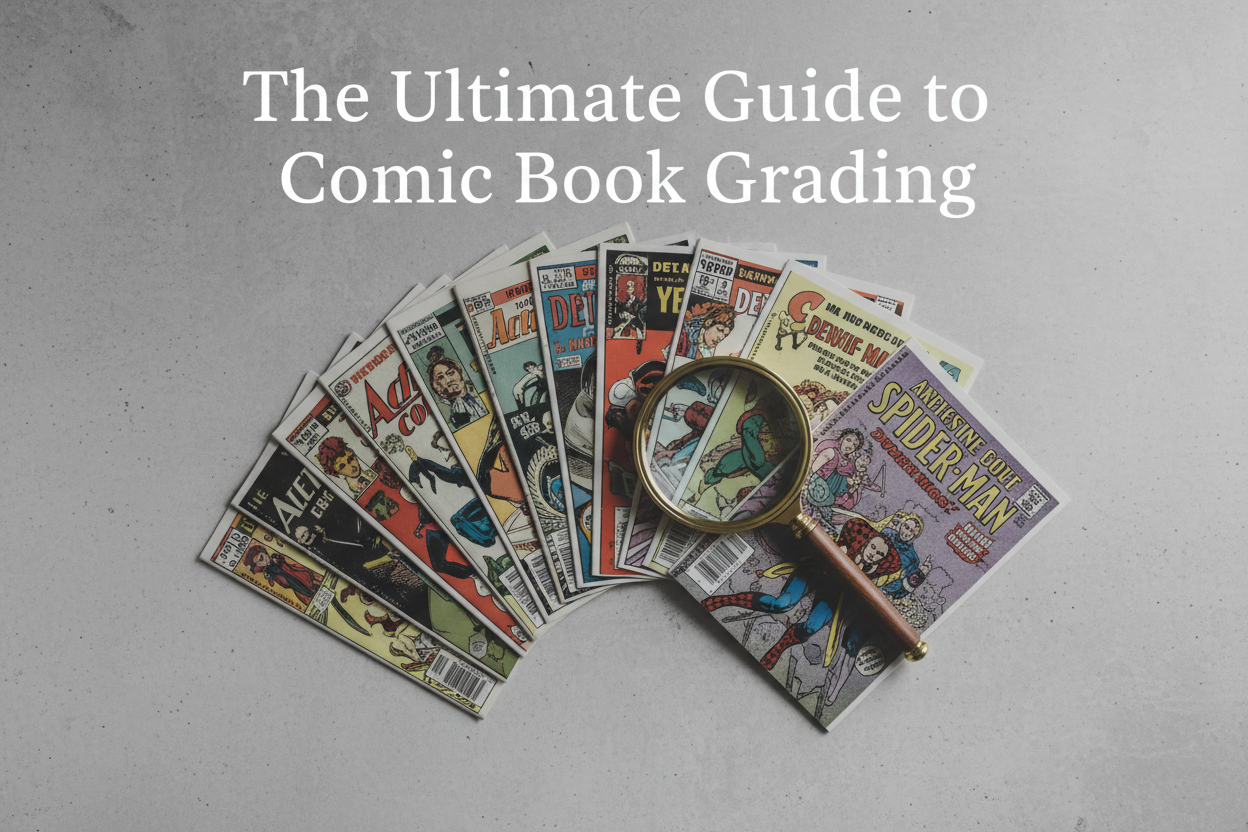 the comic books with magnifying glass