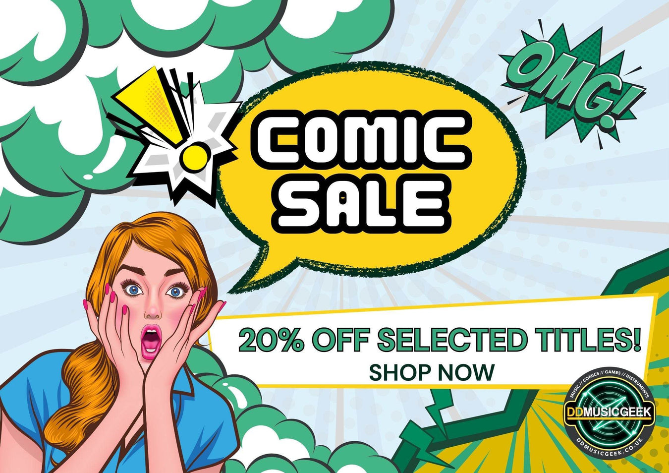 Comic Sale 20% - DD Music Geek