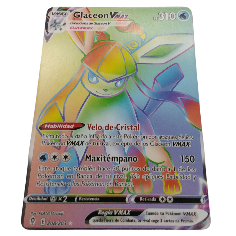 Pokémon - Glaceon VMAX - Evolving Skies #208 - Near Mint (Spanish)