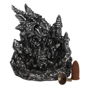 Silver Dragon Backflow Incense Burner With Light - DD Music Geek