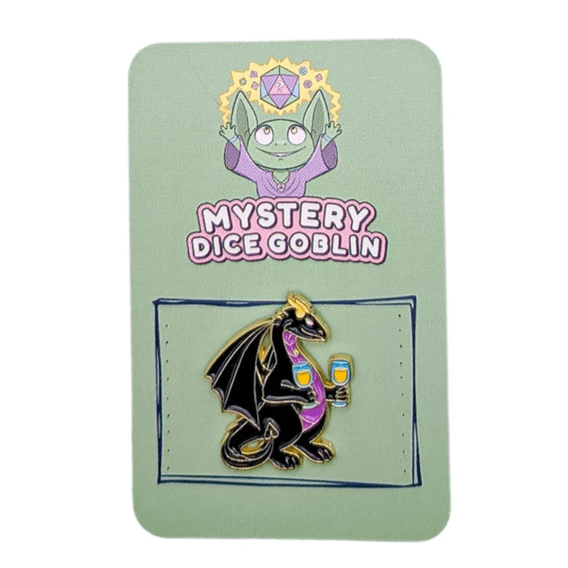 Wine Glasses Dragon Pin - DD Music Geek