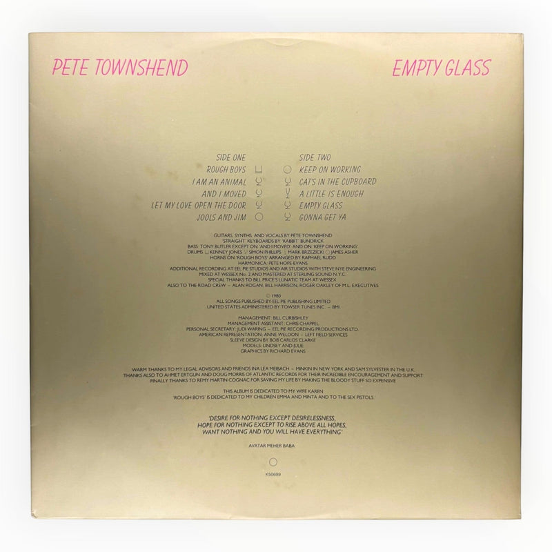 Pete Townshend - Empty Glass | Preowned Vinyl LP