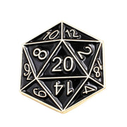 Black D20 Pin - DD Music Geek