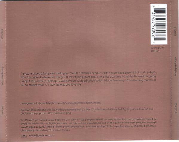 Boyzone: Where We Belong (CD, Album) - DD Music Geek