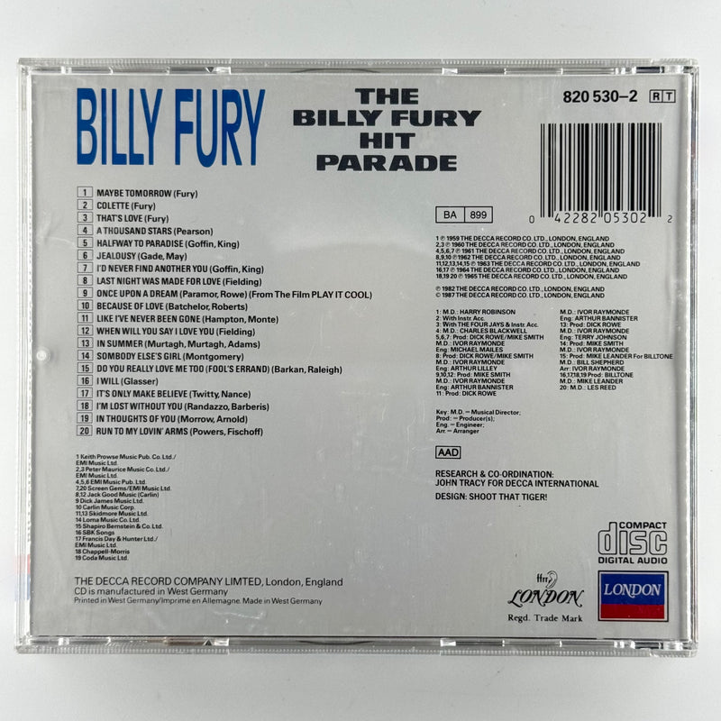 Billy Fury: The Billy Fury Hit Parade - Very Good (VG) / Very Good Plus (VG+)