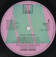Lionel Richie: Back To Front (2xLP, Comp) - DD Music Geek