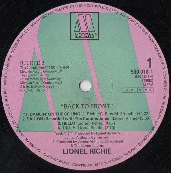 Lionel Richie: Back To Front (2xLP, Comp) - DD Music Geek