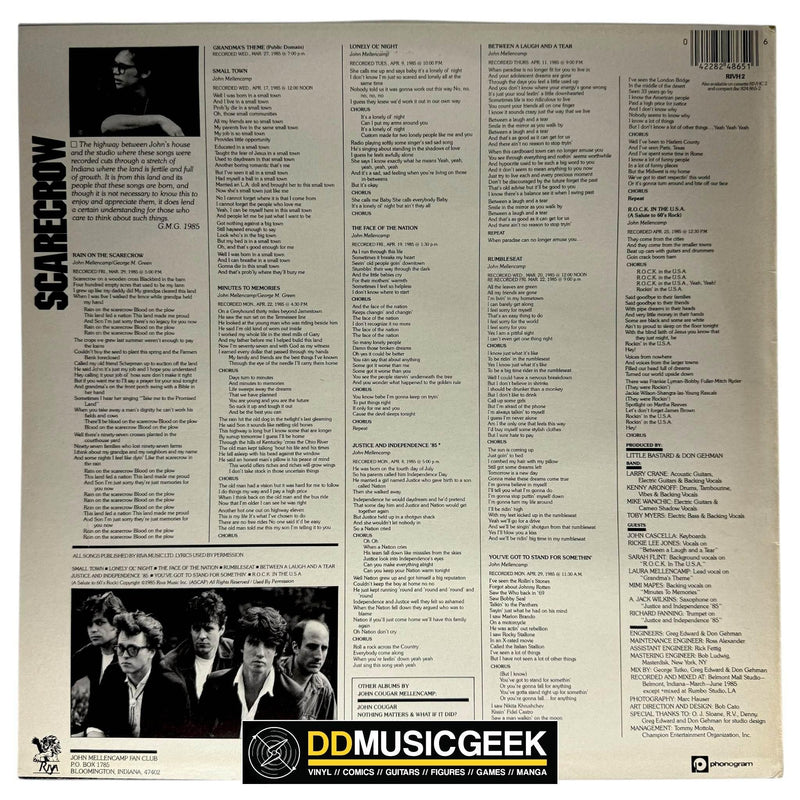 John Cougar Mellencamp: Scarecrow (LP, Album) - DD Music Geek