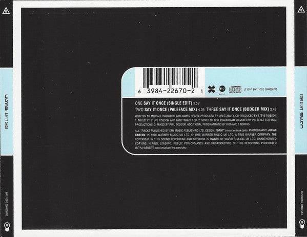 Ultra : Say It Once (CD, Maxi, CD2) - DD Music Geek