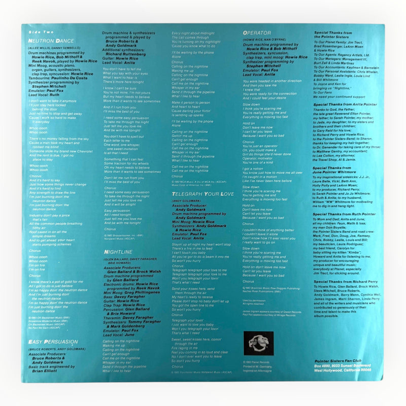 Pointer Sisters - Break Out - Vinyl LP - Preowned (Original Version)
