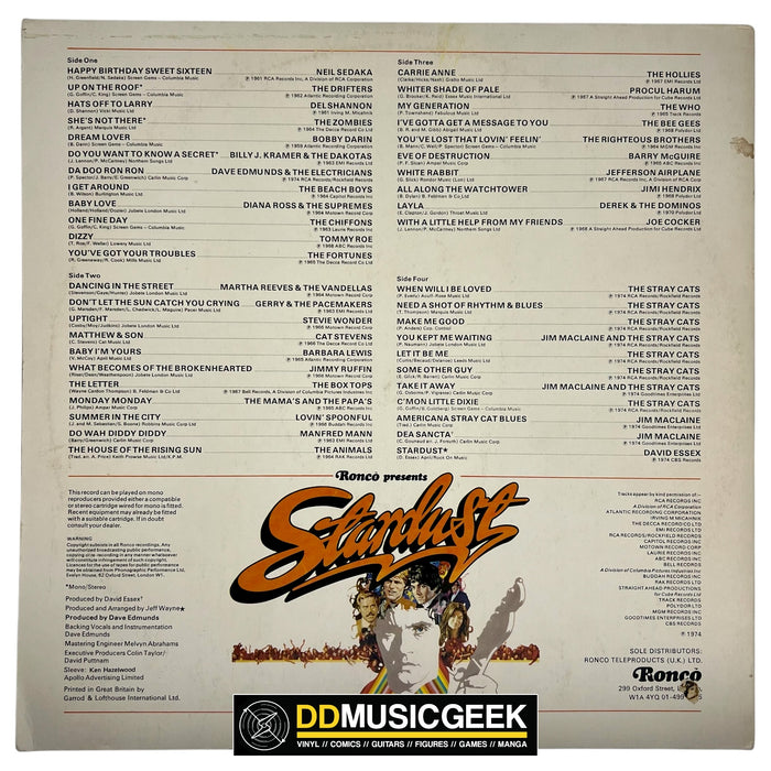 Various : Stardust - 44 Original Hits From The Sound Track Of The Film (2xLP, Comp, Mono, Gat)