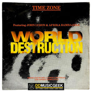 Time Zone Featuring John Lydon & Afrika Bambaataa: World Destruction (7", Single) - DD Music Geek