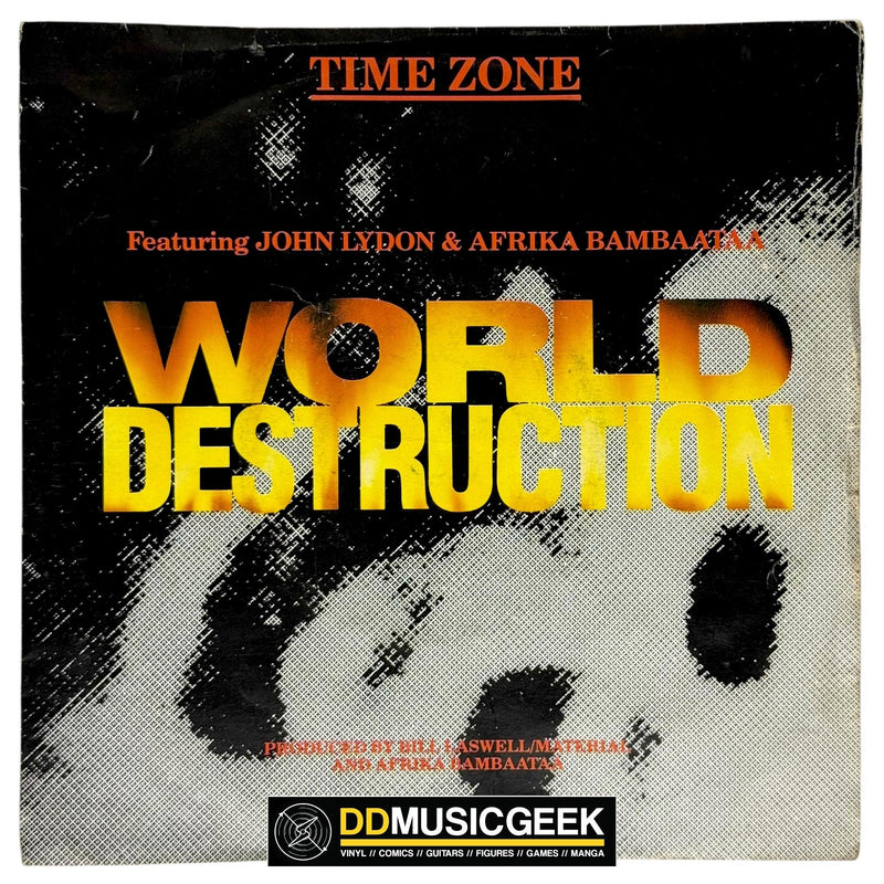 Time Zone Featuring John Lydon & Afrika Bambaataa: World Destruction (7", Single) - DD Music Geek