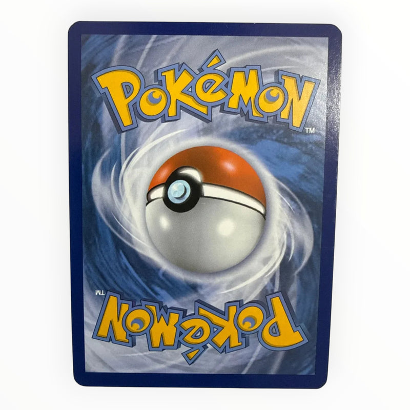 A Pokémon card featuring the classic blue border, a red-and-white Pokémon ball in the center, and large yellow 'Pokémon' lettering on a blue swirling background.
