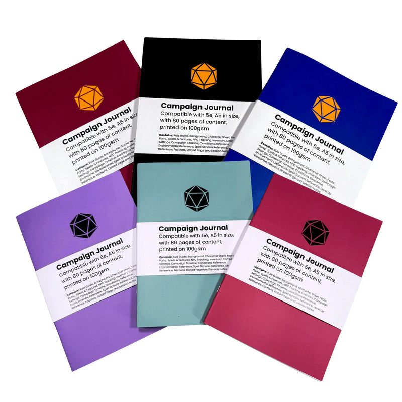Campaign Journals: 5e / A5 size - DD Music Geek