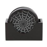 Black Gothic Spiderweb Coaster Set - DD Music Geek