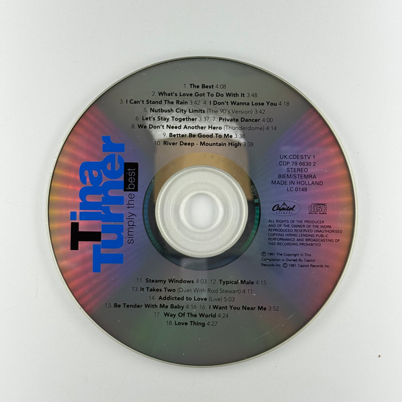 Tina Turner: Simply The Best - Very Good (VG) / Very Good Plus (VG+)