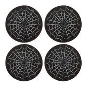 Black Gothic Spiderweb Coaster Set - DD Music Geek