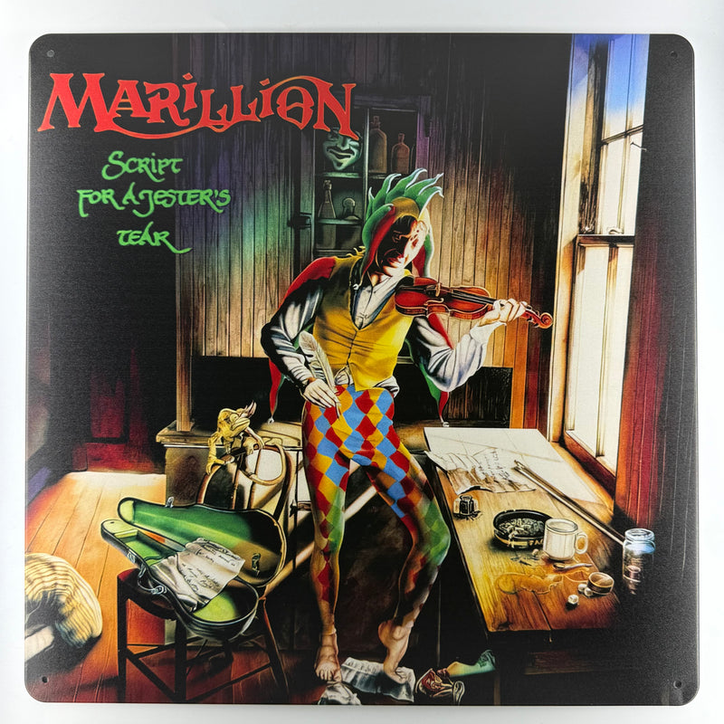Album Cover Metal Sign: Marillion - Script For A Jesters Tear
