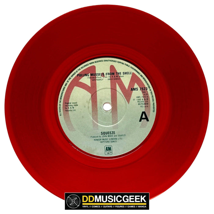 Squeeze : Pulling Mussels (From The Shell) (7", Single, Red) - DD Music Geek