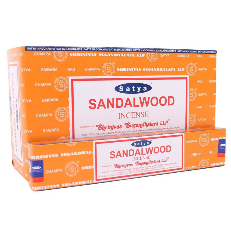 12 Packs of Sandalwood Incense Sticks by Satya - DD Music Geek