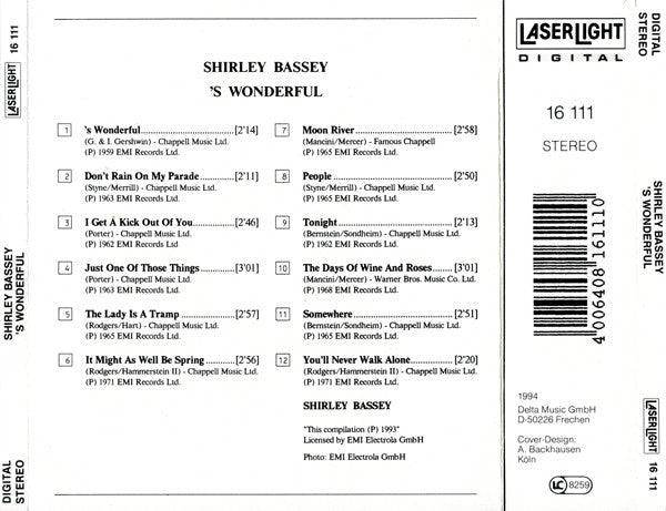 Shirley Bassey: 'S Wonderful (CD, Comp) - DD Music Geek