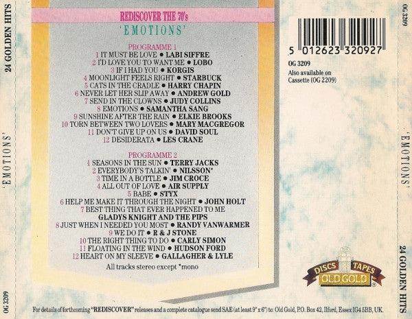 Various: Rediscover The 70's: 1969-1980 - Emotions (2xCD, Comp) - DD Music Geek