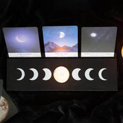 Black Moon Phase Tarot Card Stand Tealight Holder - DD Music Geek