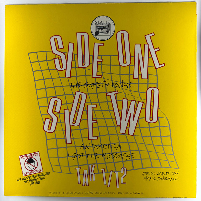 Men Without Hats: The Safety Dance (Extended 'Club Mix') - Very Good Plus (VG+) / Very Good (VG)