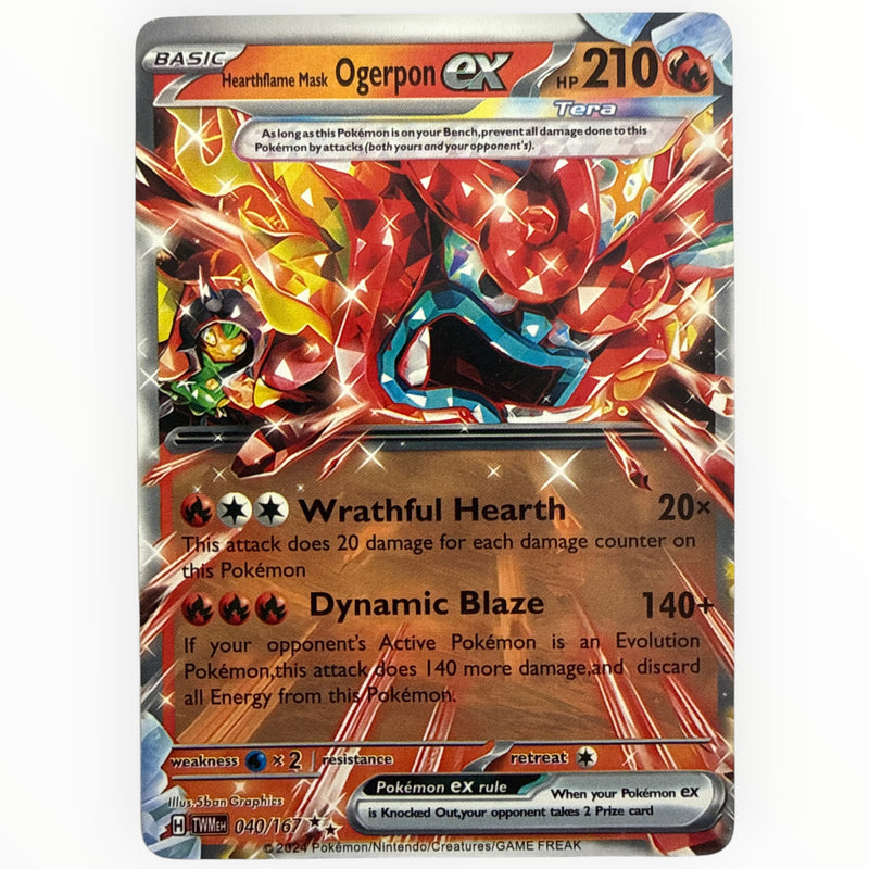 Hearthflame Mask Ogerpon ex | Twilight Masquerade #040 | Normal Double Rare | Near Mint