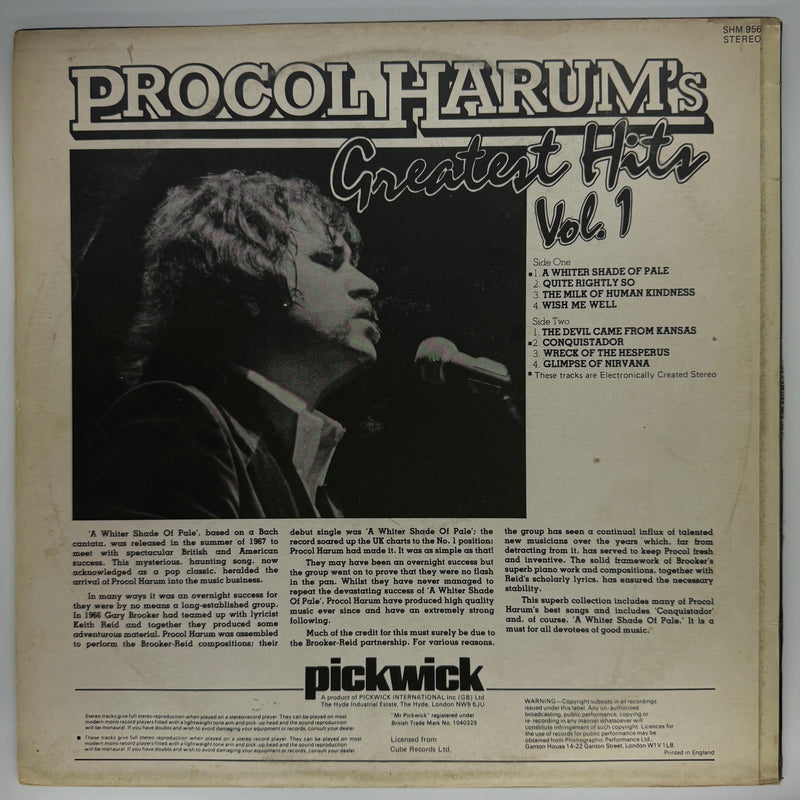 Procol Harum - Greatest Hits Vol. 1 | Vinyl LP | Preowned