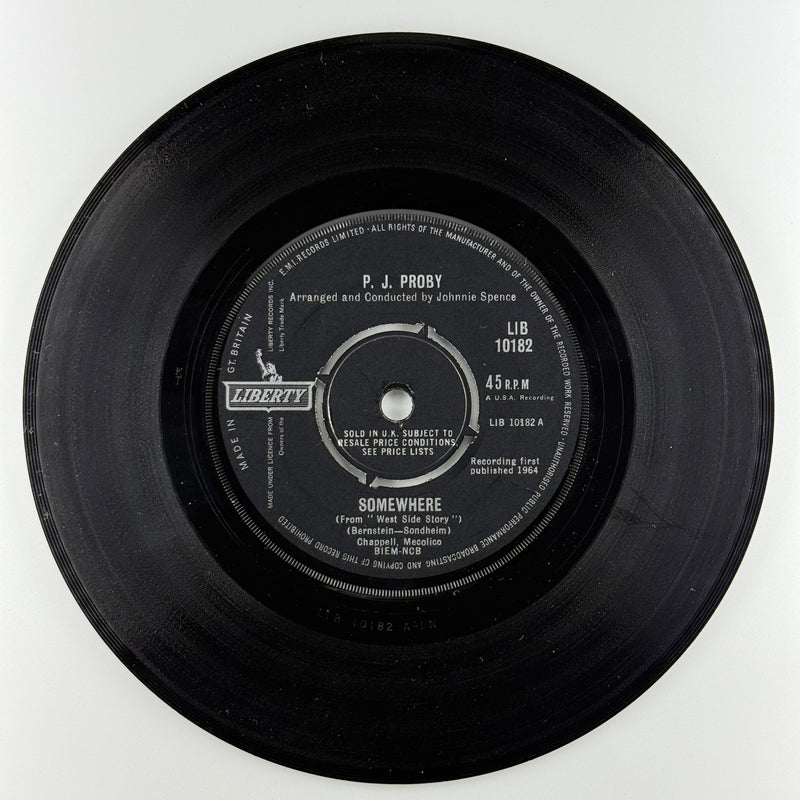 P. J. Proby*: Somewhere - Very Good (VG) / Generic