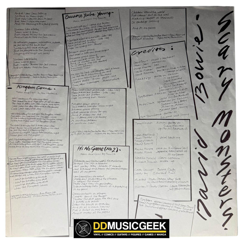 David Bowie: Scary Monsters (LP, Album) - DD Music Geek