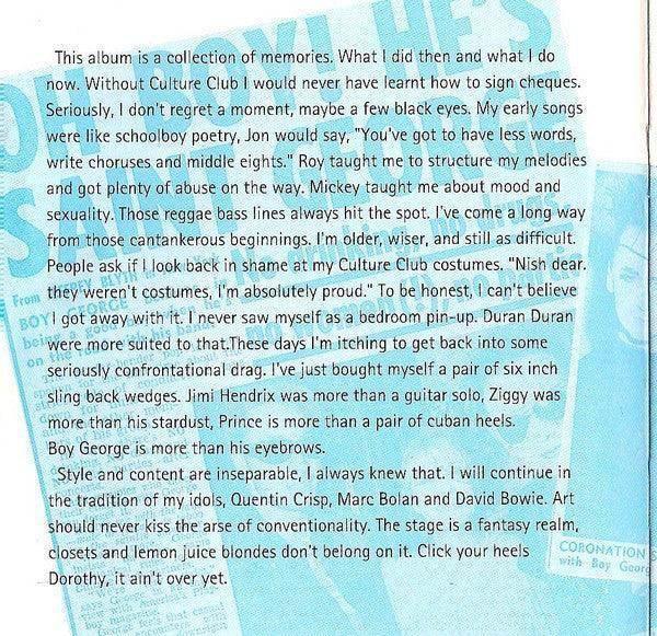 Boy George And Culture Club: At Worst... The Best Of (CD, Comp) - DD Music Geek