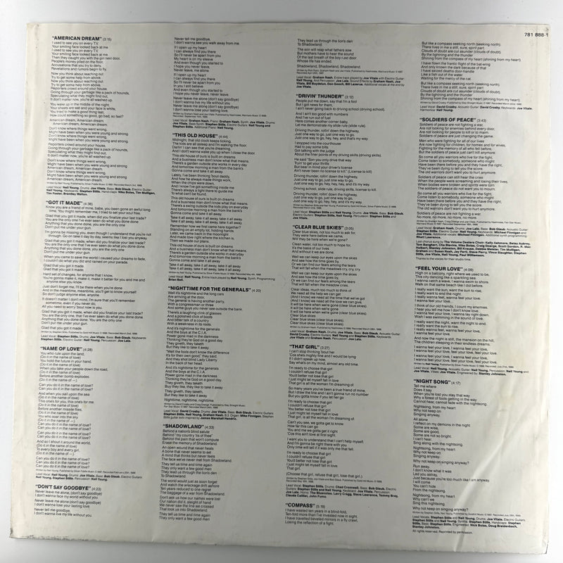 Crosby, Stills, Nash & Young: American Dream - Near Mint (NM or M-) / Very Good Plus (VG+)