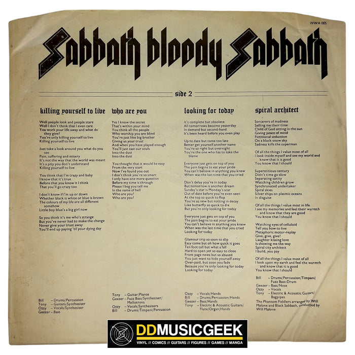 Black Sabbath: Sabbath Bloody Sabbath [Preowned Vinyl] VG/VG