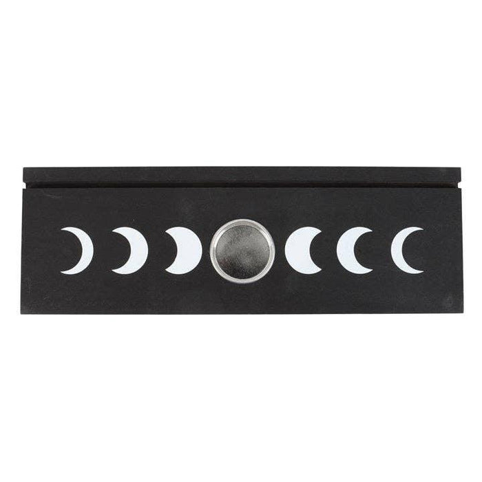 Black Moon Phase Tarot Card Stand Tealight Holder