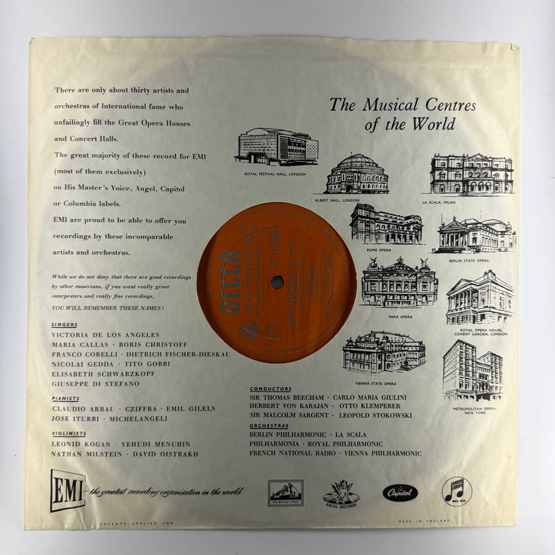 Curzon – Schubert: The ‘Trout’ Quintet (Preowned Vinyl LP, 1st Press, EX+/EX+)