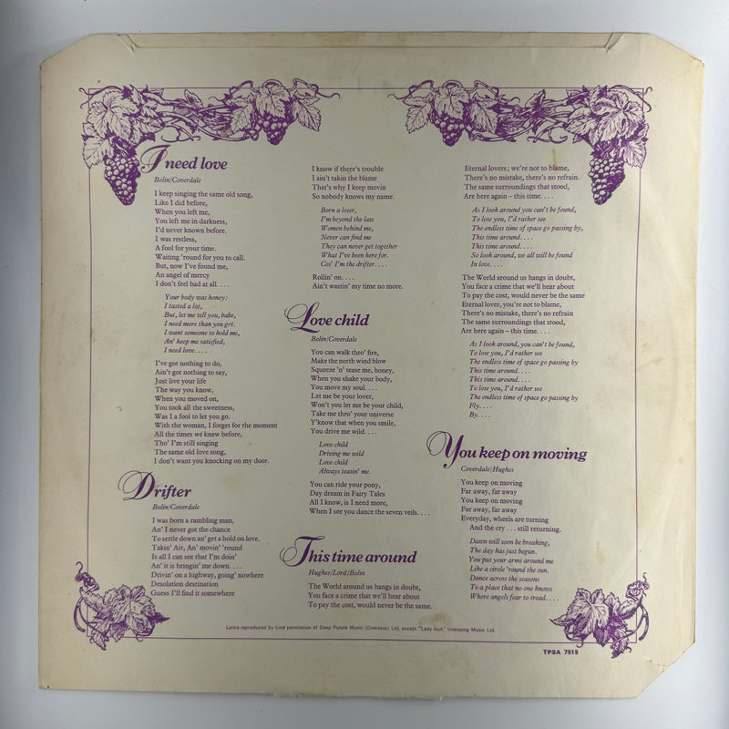 Deep Purple: Come Taste The Band - Very Good (VG) / Very Good (VG)