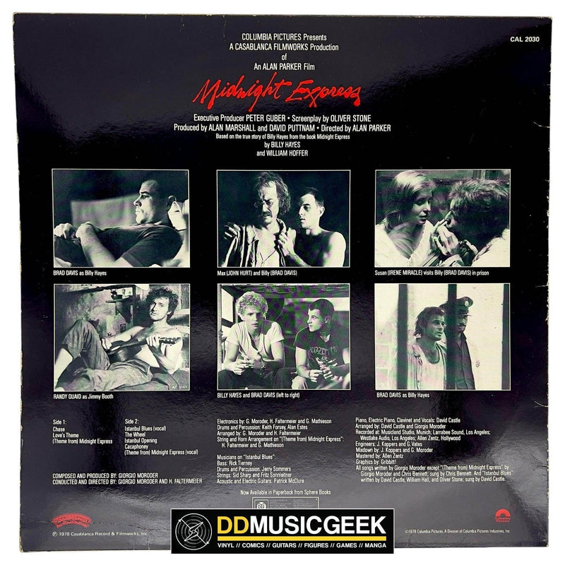 Giorgio Moroder: Midnight Express (Music From The Original Motion Picture Soundtrack) [Preowned Vinyl] VG/VG - DD Music Geek