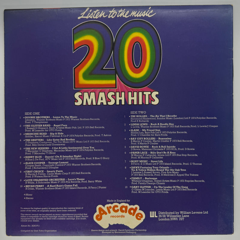 Various - Listen To The Music: 20 Smash Hits | Vinyl LP | Preowned