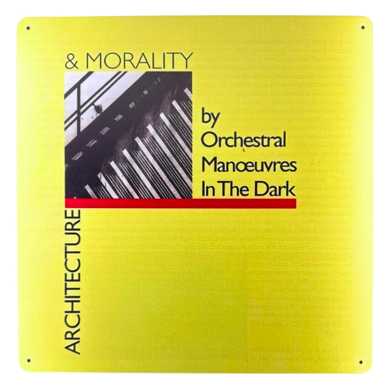 Album Cover Metal Sign: Orchestral Manoeuvres In The Dark OMD - Architecture & Morality
