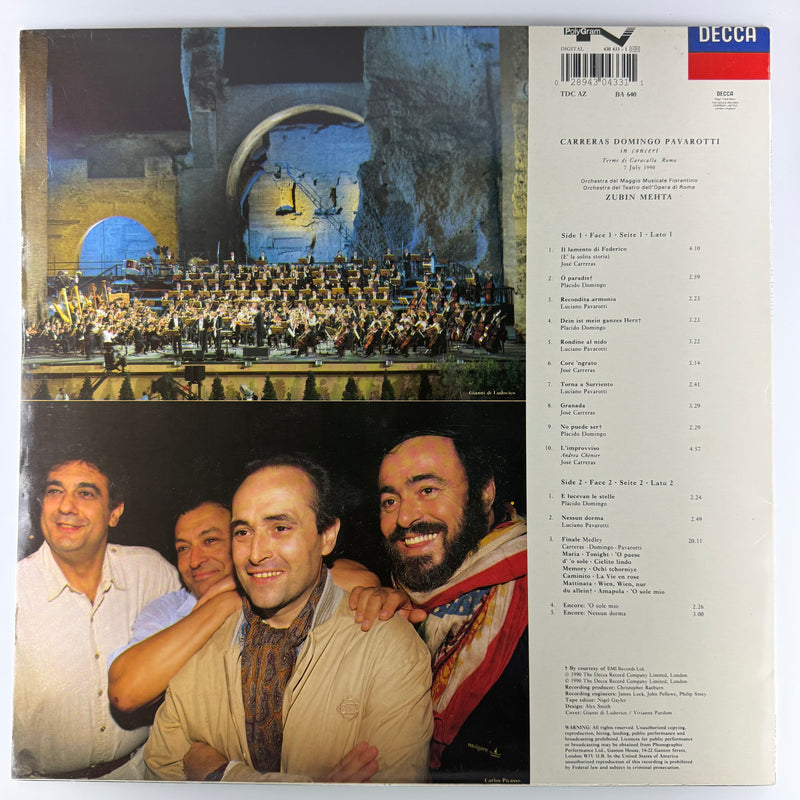 Carreras*, Domingo*, Pavarotti*, Mehta*: In Concert - Very Good Plus (VG+) / Very Good Plus (VG+)