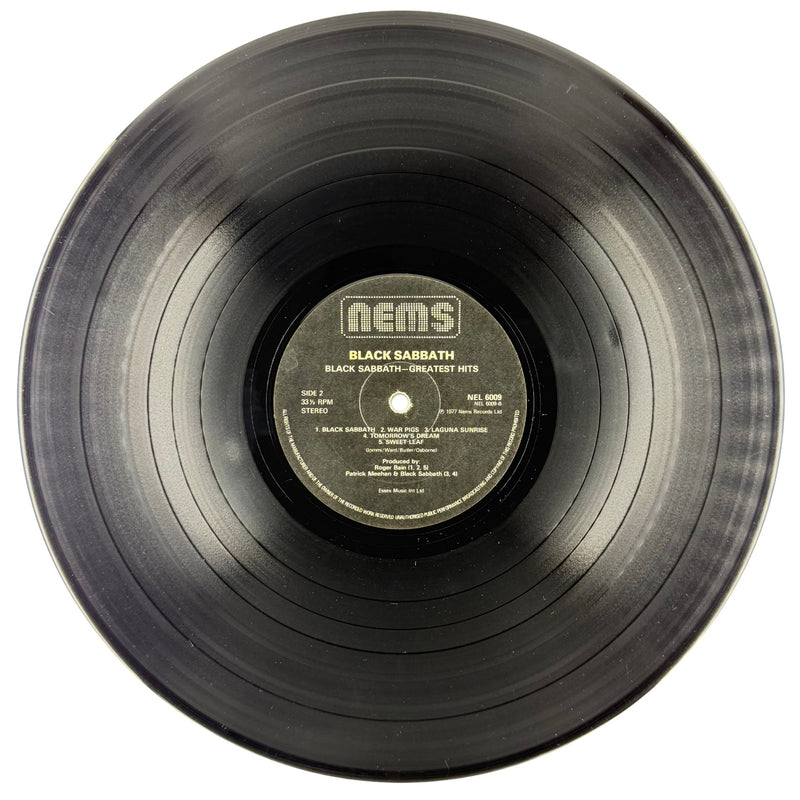 Black Sabbath - Greatest Hits - Vinyl LP - Good Plus (G+) - NEMS - Label Side B