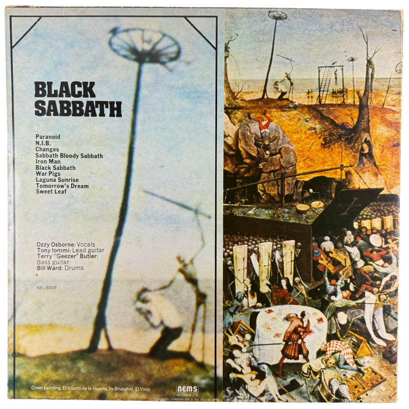 Black Sabbath - Greatest Hits - Vinyl LP - Good Plus (G+) - NEMS - UK Compilation Back Cover