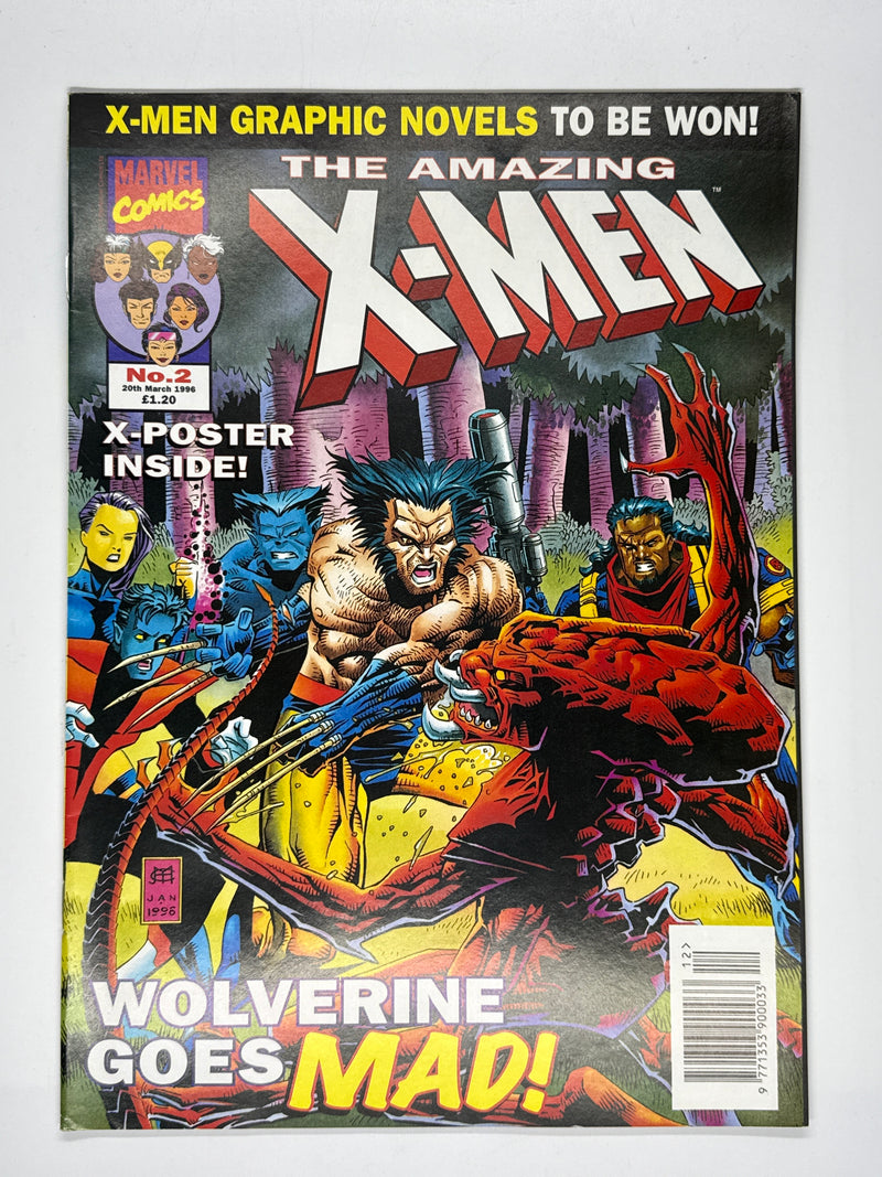 Marvel Amazing X-Men UK Volume 1 Issue 2 Wolverine Comic