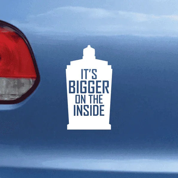 Doctor Who | Tardis | CarGeek Bumper Sticker | Bigger On The Inside - DD Music Geek