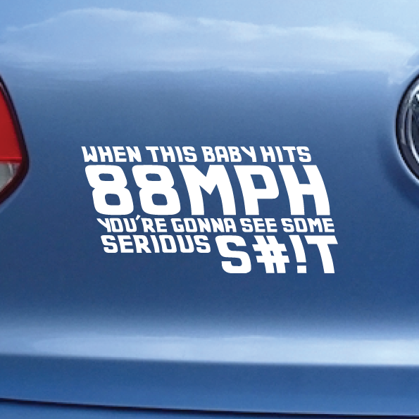 Back To The Future | CarGeek Bumper Sticker | 88mph