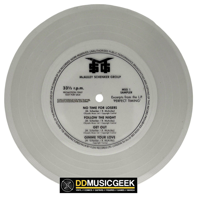 McAuley Schenker Group: Excerpts From The L.P. 'Perfect Timing' (Clear Promo Flexi Single) [Preowned Vinyl] VG/Generic - DD Music Geek